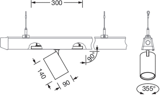 Siteco LED-Richtstrahler f. Tragschiene, Art.-Nr. 51SL14MB11A2C, Ansicht 2