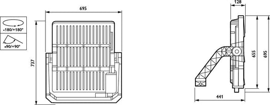 Philips Lighting Signify PLS LED-Scheinwerfer 730, NB, DALI BVP528, Art.-Nr. 8721103383150, Ansicht 2