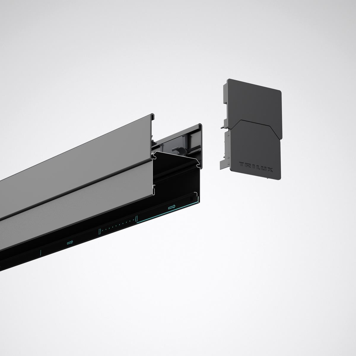 Trilux Kopfstück schwarz 078 Ks ind 05, Art.-Nr. 9412200