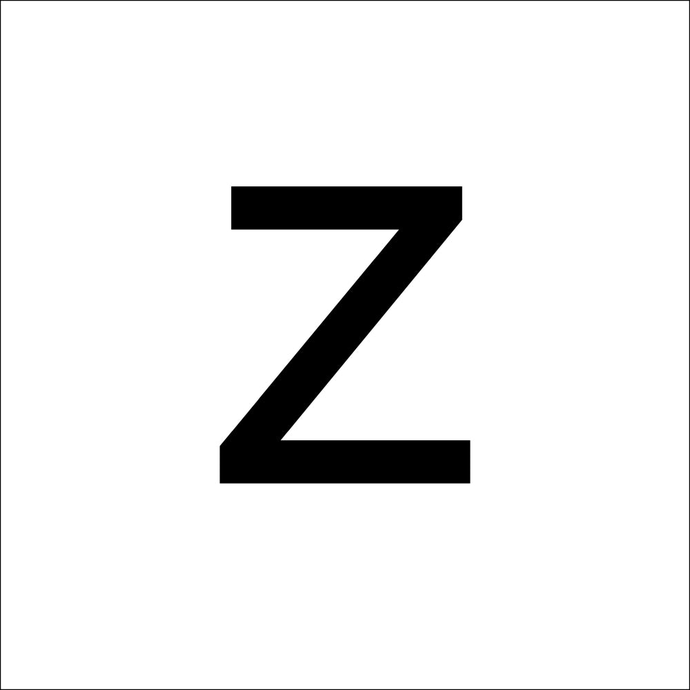 RZB Zimmermann Buchstabe "z" 100mm, Art.-Nr. 99222.013.Z/K