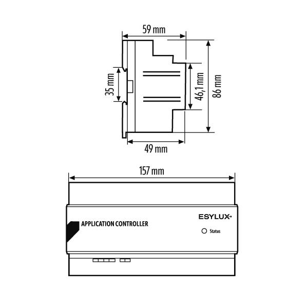 Smartcontroller 18481000 – Maßzeichnung