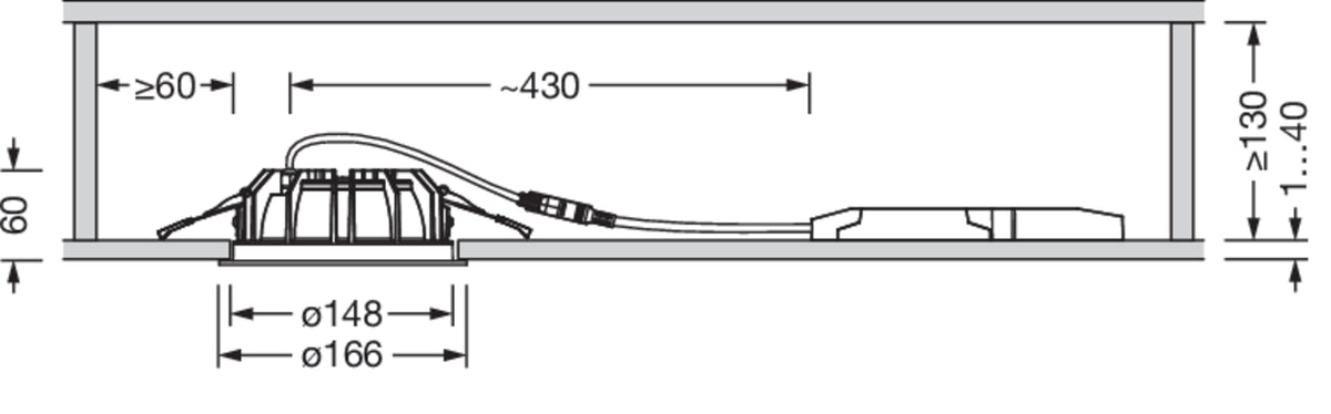 Siteco LED-Downlight 3000K, ML, DALI2, Art.-Nr. 51DB63ED14B1D, Ansicht 2