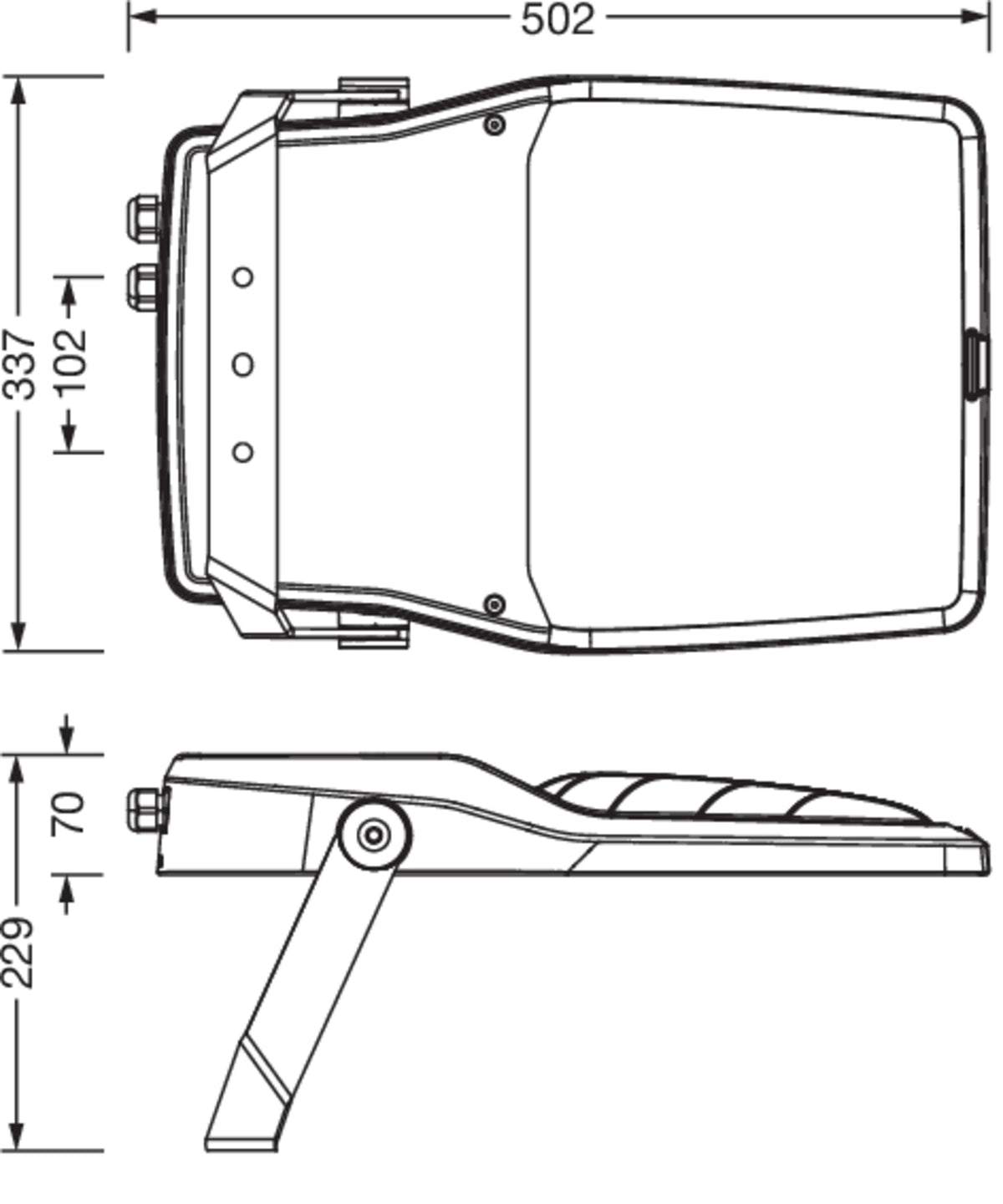 Siteco LED-Fluter 830, EVG iQ, Art.-Nr. 5XA7772B3E1A, Ansicht 2