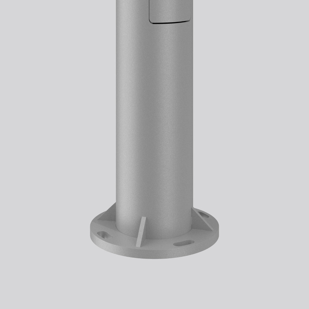 RZB Zimmermann Leuchtenmast m.Bodenplatte H4150mm, silber, Art.-Nr. 612335.004