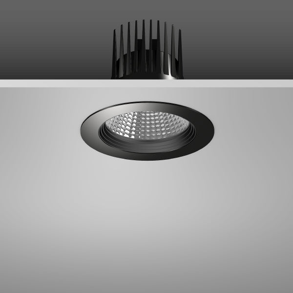 RZB Zimmermann LED-Einbaudownlight 927, DALI, schwarz, Art.-Nr. 901763.003.2.76