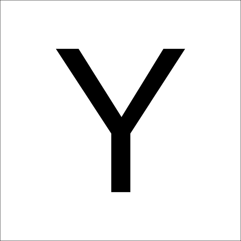 RZB Zimmermann Buchstabe "Y" 60mm, Art.-Nr. 99221.003.Y