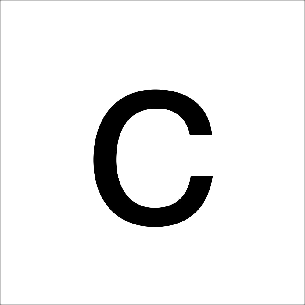 RZB Zimmermann buchstabe "c" 60mm klein, Art.-Nr. 99221.013.C/K