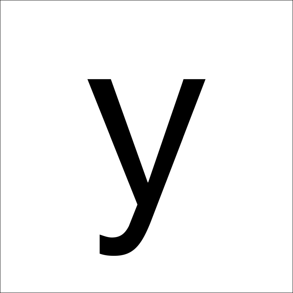 RZB Zimmermann Buchstabe "y" 60mm klein, Art.-Nr. 99221.013.Y/K