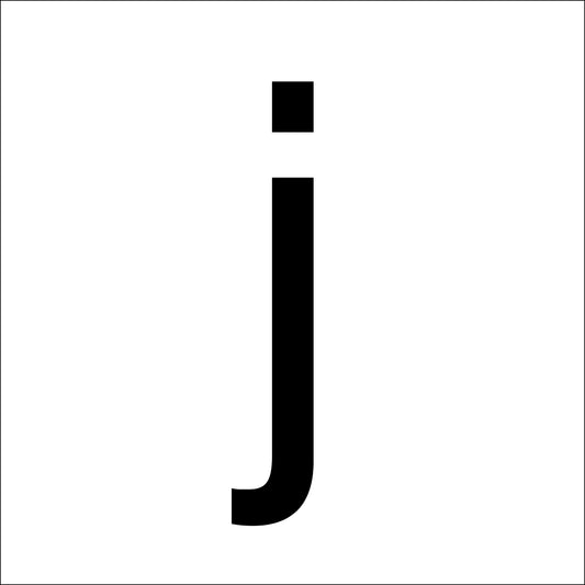 RZB Zimmermann Buchstabe "j" 100mm, Art.-Nr. 99222.003.J/K