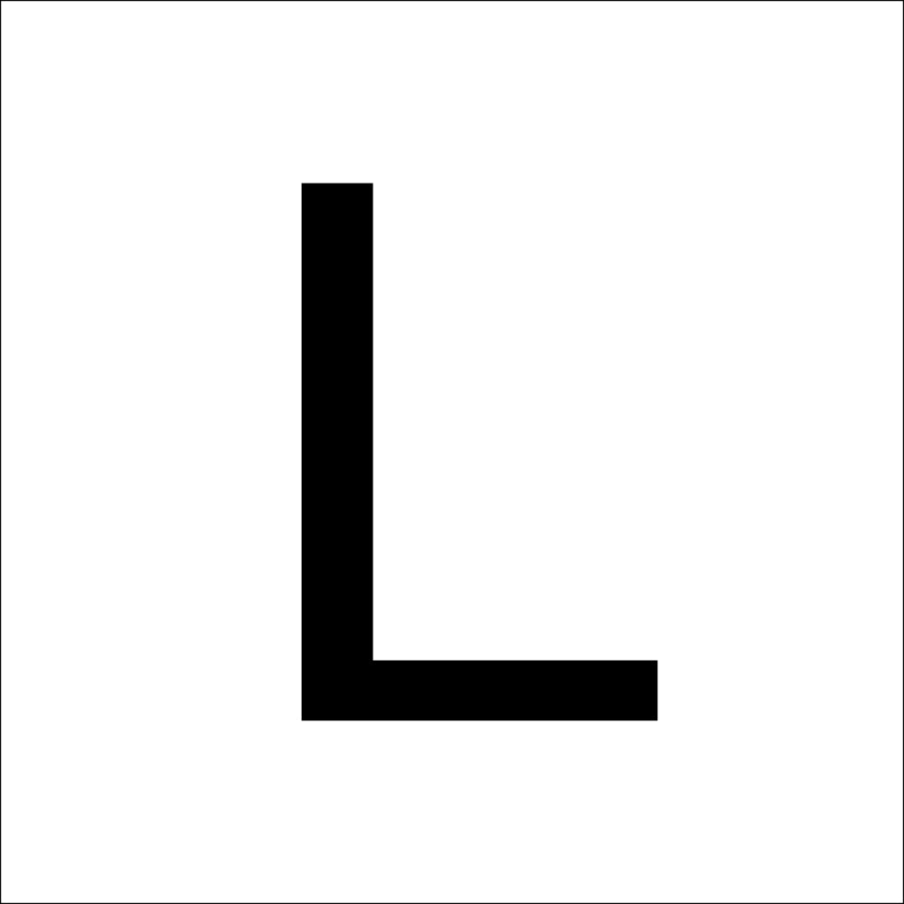 RZB Zimmermann Buchstabe "L" 100mm, Art.-Nr. 99222.003.L