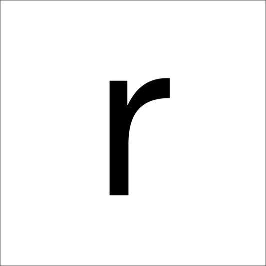 RZB Zimmermann Buchstabe "r" 100mm, Art.-Nr. 99222.013.R/K