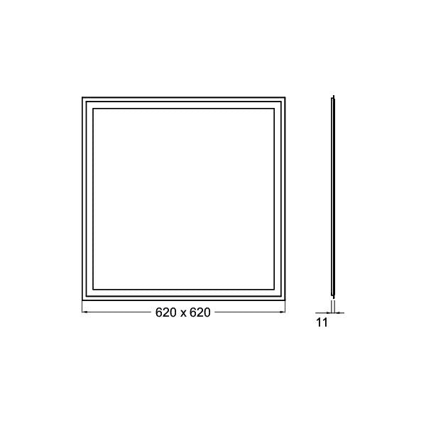 AGGY LED-Panel M625 32055074 – Maßzeichnung