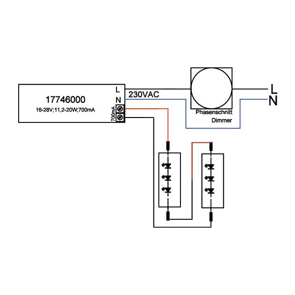 LED-Konverter 17746010 – Maßzeichnung