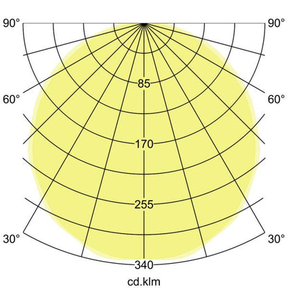 Brumberg LED-Pendel-Flächenleuchte 13600163 – Lichtverteilungskurve