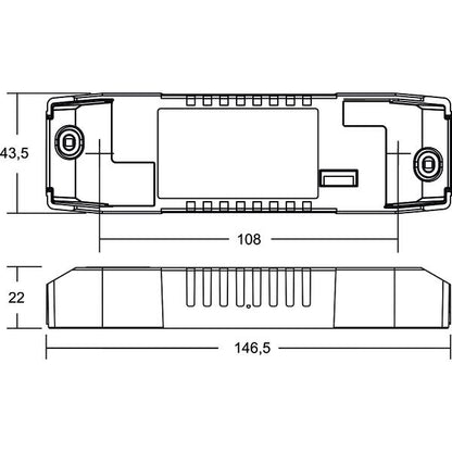 LED-Konverter 700mA 17782010 – Maßzeichnung